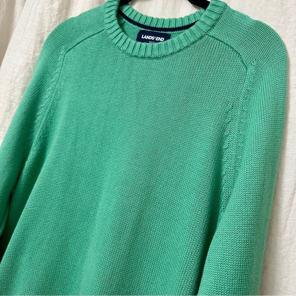 Lands’ End Pastel Green Sweater